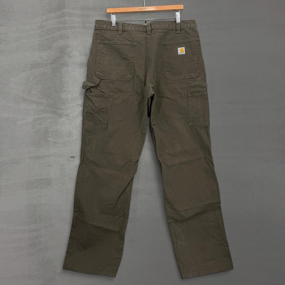 Carhartt Carpenter Pants Olive Green Relaxed Fit BN3279-M 38 x 34
